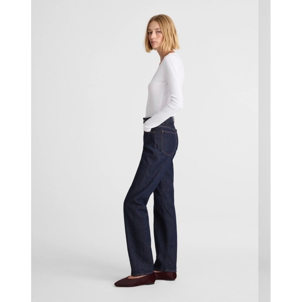 Madewell NWT The Longline Straight Jean Rinse Wash Rigid Size W 28 - Picture 3 of 15
